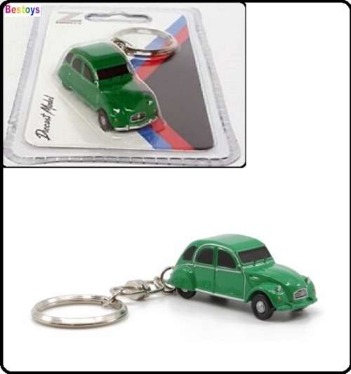 Z Models Diecast Model Car Citroen 2 CV 2CV on Keyring Keychain new in pack