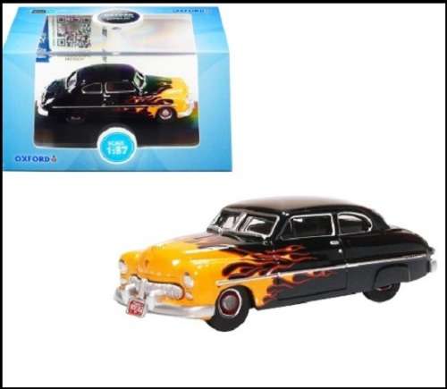 Oxford Diecast Model CarME49009 Mercury Coupe 1949 Hot Rod 1/87 HO railway scale new in pack