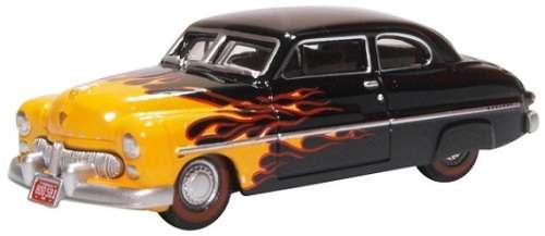 Oxford Diecast Model CarME49009 Mercury Coupe 1949 Hot Rod 1/87 HO railway scale new in pack