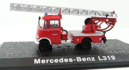 Diecast Model Fire Engine Truck Collection Mercedes Benz L 319 L319 Extending Ladder 1/72 OO railway