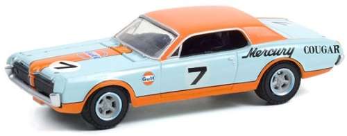 Greenlight Diecast Model Car Running on Empty Mercury Cougar XR 7 XR7 Trans Am Racer 1967 No 7 "Gulf