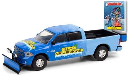 Greenlight Diecast Model Car Garbage Pail Kids Dodge RAM 1500 Pickup 2015 Snow Removal Ig Lou 1/64 s
