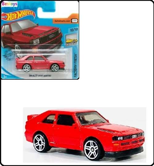 Hotwheels Hot Wheels Diecast Model Car 2020 145 / 250 Audi Sport Quattro 1984 1/64 scale new in pack