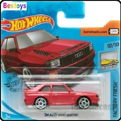 Hotwheels Hot Wheels Diecast Model Car 2020 145 / 250 Audi Sport Quattro 1984 1/64 scale new in pack