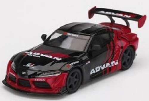 TSM Mini GT Diecast Model Car No 206 Toyota GR Supra Hong Kong Auto Show "Advan" 1/64 scale new