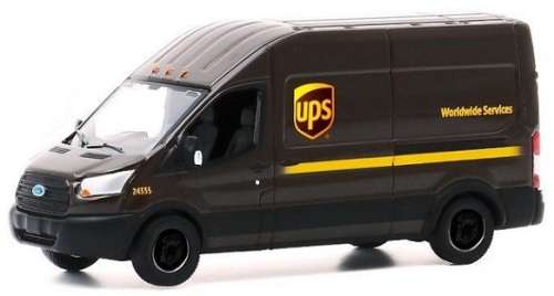 Greenlight Diecast Model Car Route Runners Ford Transit Panelvan 2019 "UPS" 1/64 scale new in pack