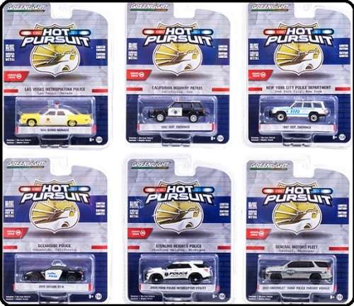 Greenlight Diecast Model Car Hot Pursuit Police Dodge Monaco 1974 Las Vegas Nevada Metropolitan 1/64