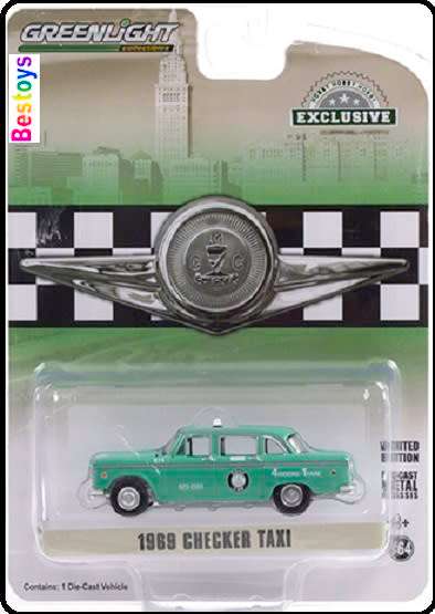 Greenlight Diecast Model Car Exclusive Checker Taxi  Marathon A 11 A11 1969 Staten Island New York