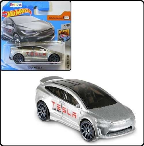 Hotwheels Hot Wheels Diecast Model Car 2018 247 / 365 Tesla Model X Metro 1/64 scale new in pack