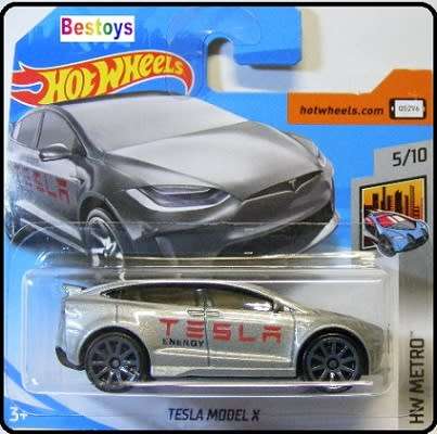 Hotwheels Hot Wheels Diecast Model Car 2018 247 / 365 Tesla Model X Metro 1/64 scale new in pack