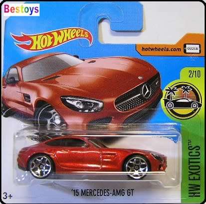 Hotwheels Hot Wheels Diecast Model Car 2017 338 / 365 Mercedes Benz AMG GT 2015 Exotics 1/64 scale