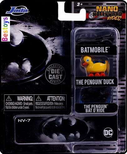 JADA Diecast Model Car Nano Set Batman Batmobile Penguin Duck Penguin Ride Movie Film TV