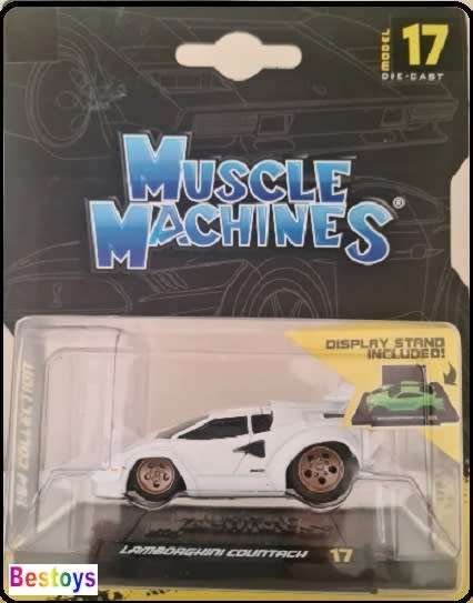Maisto Muscle Machines Diecast Model Car Lamborghini Countach 1/64 scale new in pac