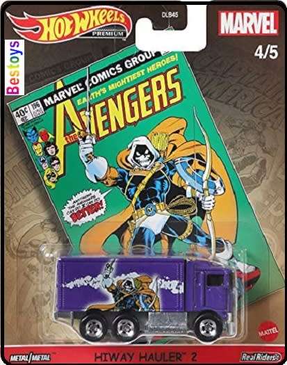 Hotwheels Hot Wheels Diecast Model Car Pop Culture Marvel Comics Set VW Land Rover MBK Hiway Combat