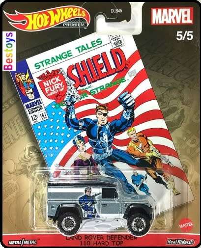 Hotwheels Hot Wheels Diecast Model Car Pop Culture Marvel Comics Set VW Land Rover MBK Hiway Combat