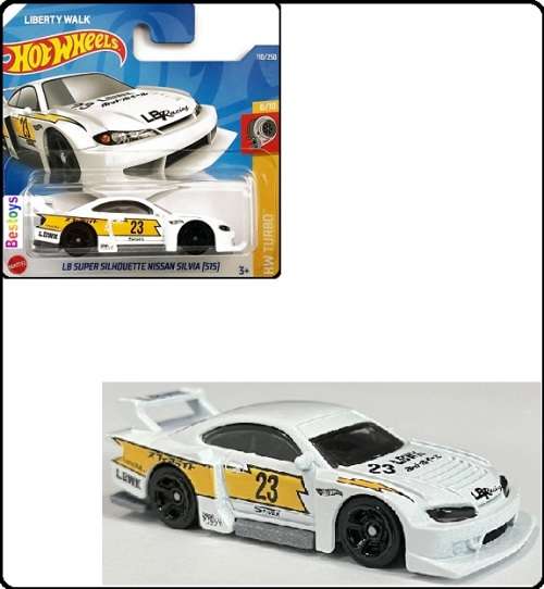 Hotwheels Hot Wheels Diecast Model Car 2022 110 / 250 Nissan Silvia S15 LB Super Silhouette Turbo