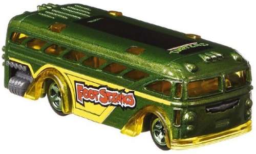 Hotwheels Hot Wheels Diecast Model Car Nickelodeon Teenage Mutant Ninja Turtles Surfin School Bus Pa