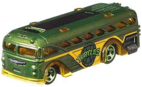 Hotwheels Hot Wheels Diecast Model Car Nickelodeon Teenage Mutant Ninja Turtles Surfin School Bus Pa