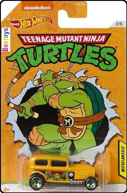 Hotwheels Hot Wheels Diecast Model Car Nickelodeon Teenage Mutant Ninja Turtles Midnight Otto Michel