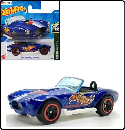 Hotwheels Hot Wheels Diecast Model Car 2022 152 / 250 Shelby Cobra 427 SC Retro Racer 1/64 scale new