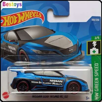 Hotwheels Hot Wheels Diecast Model Car 2022 100/250 Nissan Leaf Nismo RC 02 Green Speed 1/64 scale