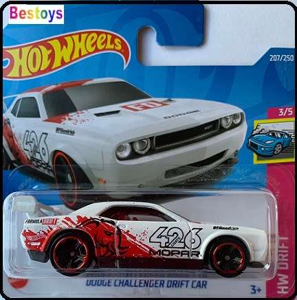 Hotwheels Hot Wheels Diecast Model Car 2022 207 / 250 Dodge Challenger Drift Car  `426 Mopar` 1/64 s