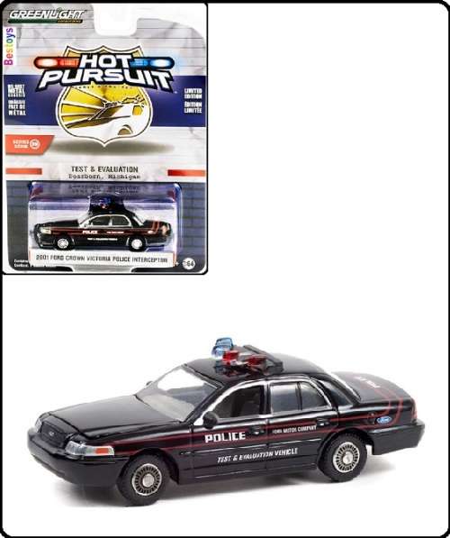 Greenlight Diecast Model Car Hot Pursuit Police Ford Crown Victoria Interceptor 2001 Dearborn Michig