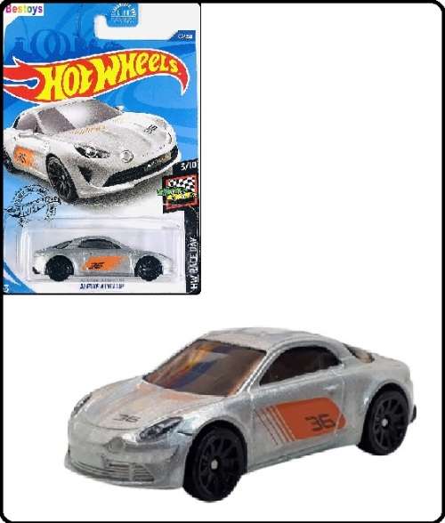 Hotwheels Hot Wheels Diecast Model Car 2019 80 / 250 Alpine A 110 A110 Cup No 36 Race Day 1/64 scale