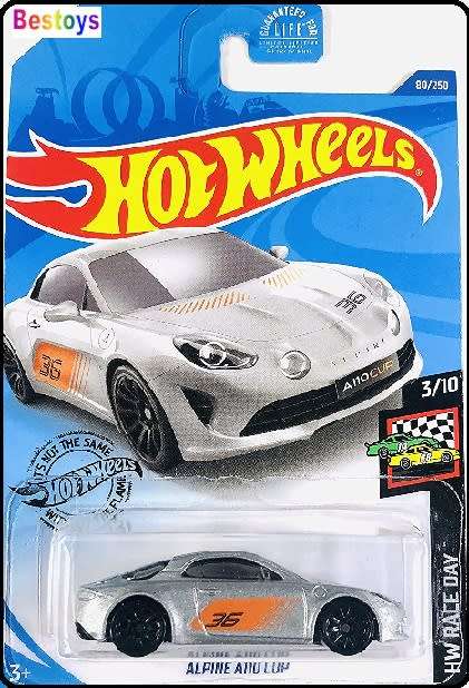 Hotwheels Hot Wheels Diecast Model Car 2019 80 / 250 Alpine A 110 A110 Cup No 36 Race Day 1/64 scale