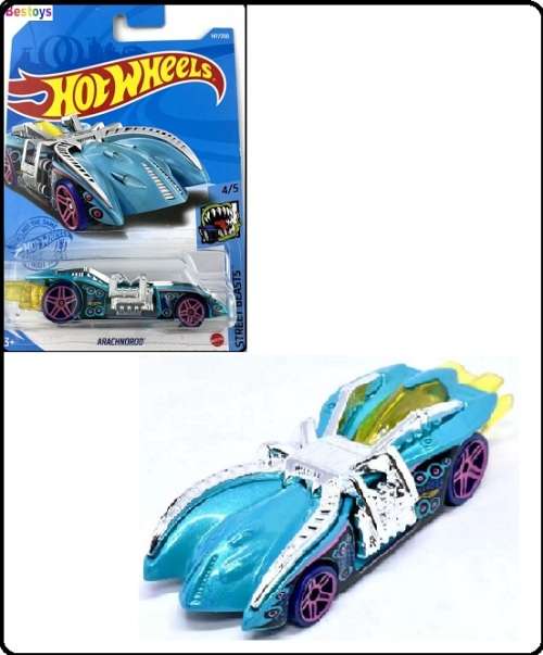Hotwheels Hot Wheels Diecast Model Car 2021 147 / 250 Arachnorod Street Beasts new in pack