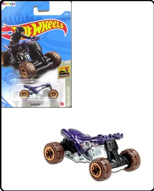 Hotwheels Hot Wheels Diecast Model Car 2021 2 / 250 Quad Rod Quadbike No 8 Baja Blazers new in pack