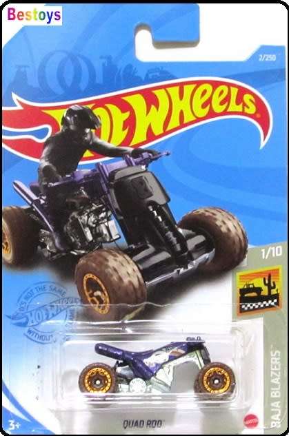 Hotwheels Hot Wheels Diecast Model Car 2021 2 / 250 Quad Rod Quadbike No 8 Baja Blazers new in pack