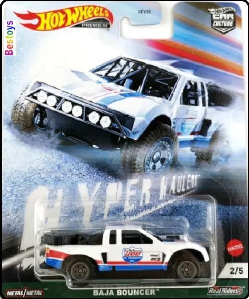 Hotwheels Hot Wheels Diecast Model Car Culture Hyper Haulers Set Ford Datsun Jeep Baja 1/64 scale