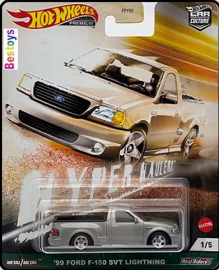 Hotwheels Hot Wheels Diecast Model Car Culture Hyper Haulers Ford F 150 SVT Lightning 1999 1/64 scal