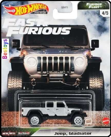 Hot Wheels Fast & Furious Furious Fleet Set Ford Mustang Land Rover Honda S2000 Jeep Gladiator Dodge