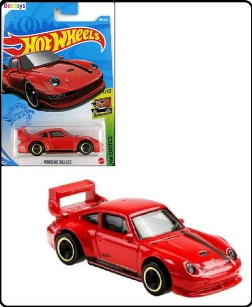Hotwheels Hot Wheels Diecast Model Car 2021 174 / 250  Porsche 993 GT 2 GT2 Exotics 1/64 scale new