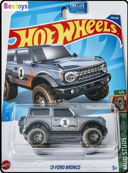 Hotwheels Hot Wheels Diecast Model Car 2022 68 / 250 Ford Bronco 2021 Mud Studs 1/64 scale new
