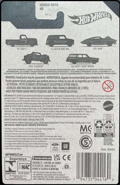 Hotwheels Hot Wheels Diecast Model Car 54th Anniv Pass N Gasser No 54 1/64 scale new in pack