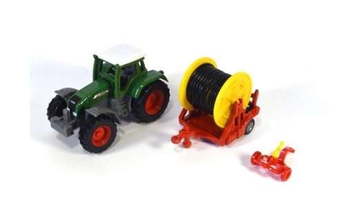 SIKU Diecast Model 1677 Fendt Vario Favorit Tractor & Irrigation reel trailer 1/72 OO railway scale