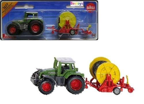 SIKU Diecast Model 1677 Fendt Vario Favorit Tractor & Irrigation reel trailer 1/72 OO railway scale