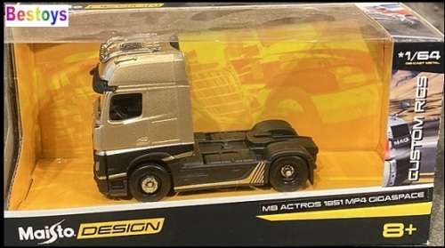 Maisto Model Truck Design Series Custom Rigs Mercedes Benz Actros 1851 1/64 scale