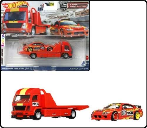 Hotwheels Hot Wheels Diecast Model Car Culture Team Transport Nissan Silvia S15 + Aero Lift `HKS` Tr