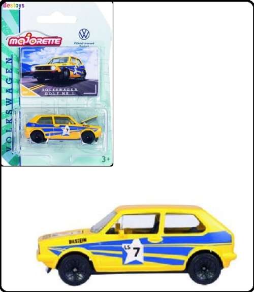 Majorette Diecast Model Car VW Volkswagen Golf Mk 1 Mk1 No 7 1/64 scale new in pack