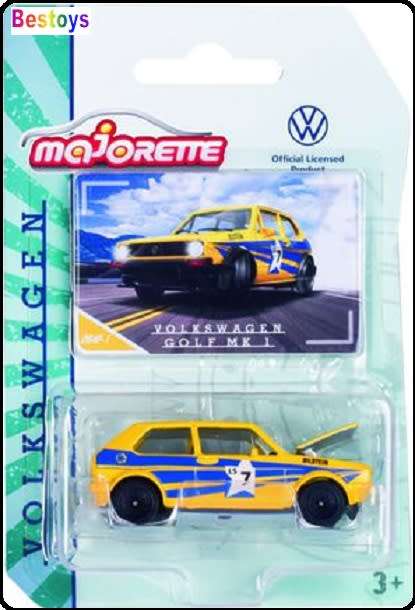 Majorette Diecast Model Car VW Volkswagen Golf Mk 1 Mk1 No 7 1/64 scale new in pack