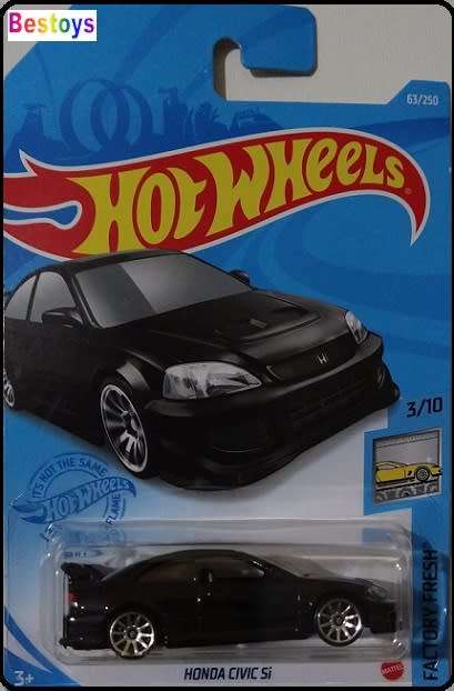 Hotwheels Hot Wheels Diecast Model Car 2021 63 / 250  Honda Civic Si 1/64 scale new in pack