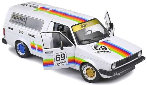 Solido Diecast Model Car S1803504 VW Volkswagen Caddy Mk 1 Mk1 Pickup 1982 with canopy `Apple` 1/18