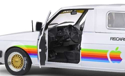 Solido Diecast Model Car S1803504 VW Volkswagen Caddy Mk 1 Mk1 Pickup 1982 with canopy `Apple` 1/18