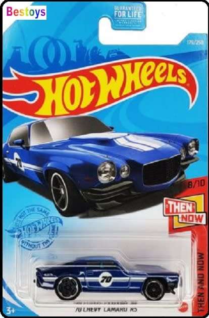 Hotwheels Hot Wheels Diecast Model Car 2021 179 / 250 Chevy Chevrolet Camaro RS 1970 No 70 Then & No