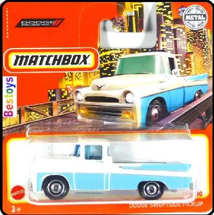 Matchbox Diecast Model Car 2022 68 / 100 Dodge Sweptside Pickup 1/64 scale new in pack