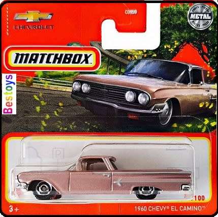 Matchbox Diecast Model Car 2022 33 / 100 Chevy Chevrolet El Camino 1960 1/64 scale new in pack